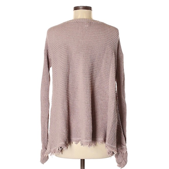 Wishlist MAUVE Boutique Raw Edge Thermal Top - Picture 3 of 3